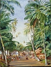 Roadside Scene under the Cocoanut Trees at Galle, Ceylon