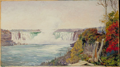 View of both Falls of Niagara