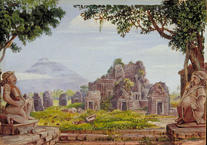 Idols and Temples at Brambanang, Java