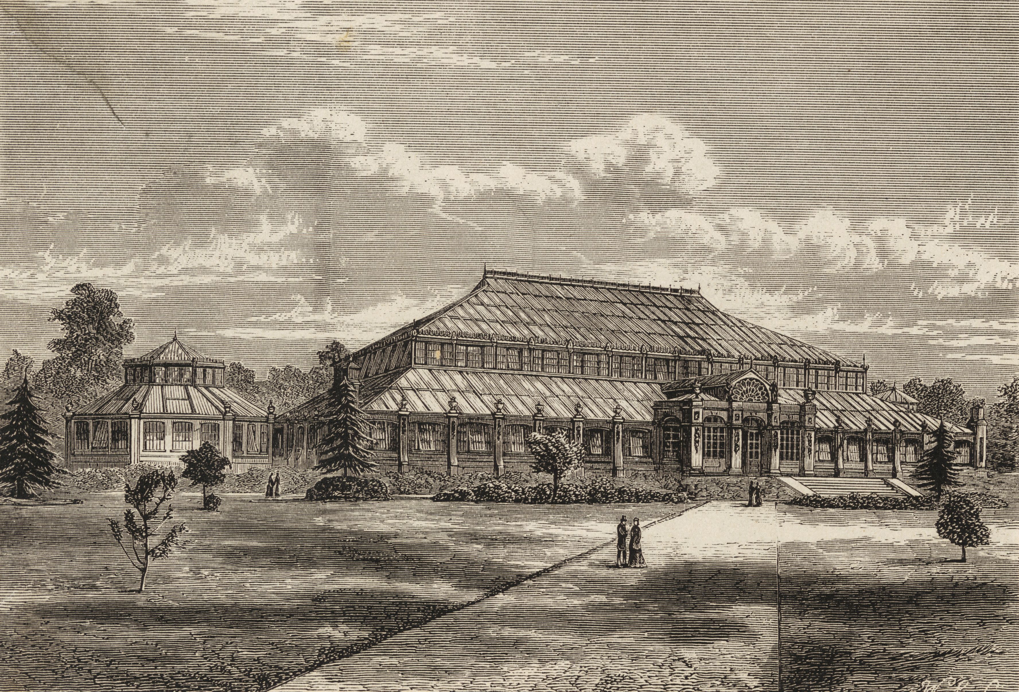Engraving of Temperate House from 1895 