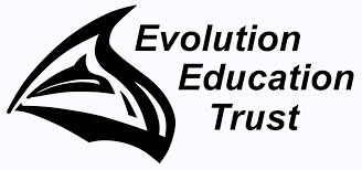 Black and white logo of the Evolution Education Trust