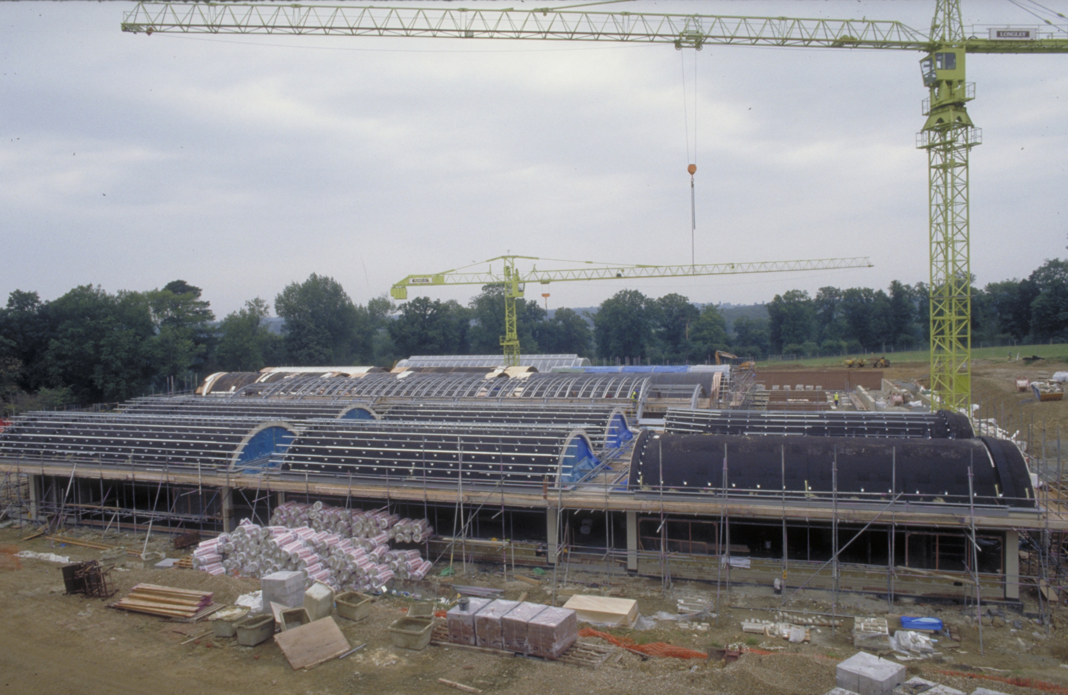 An old photograph showing early construction of the Millennium Seed Bank © RBG Kew