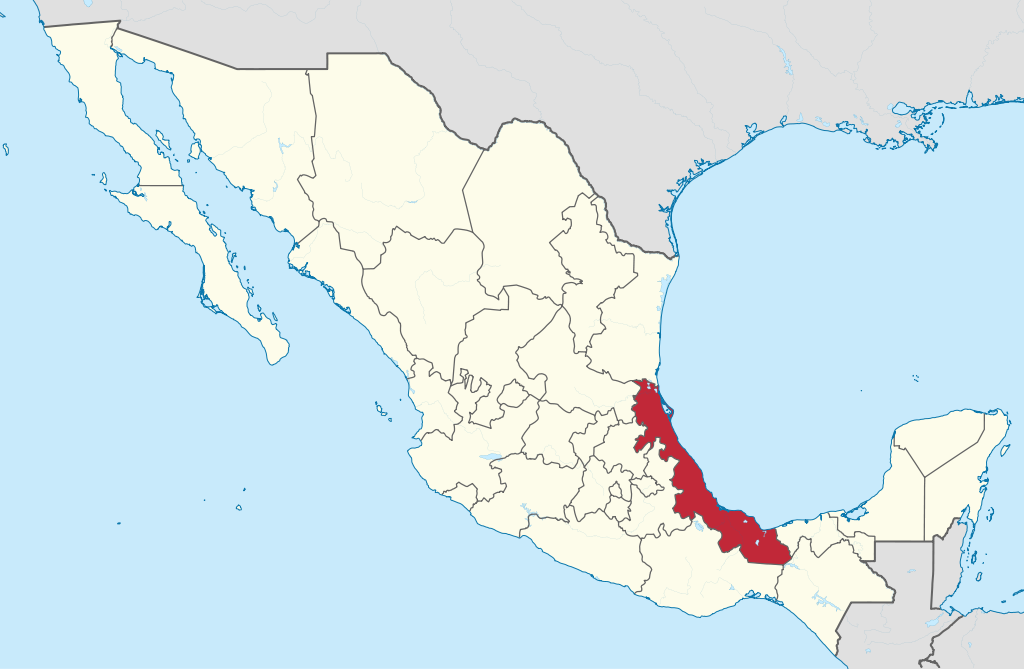 A map of mexico shows its eastern region highlighted, indicating the project is taking place here