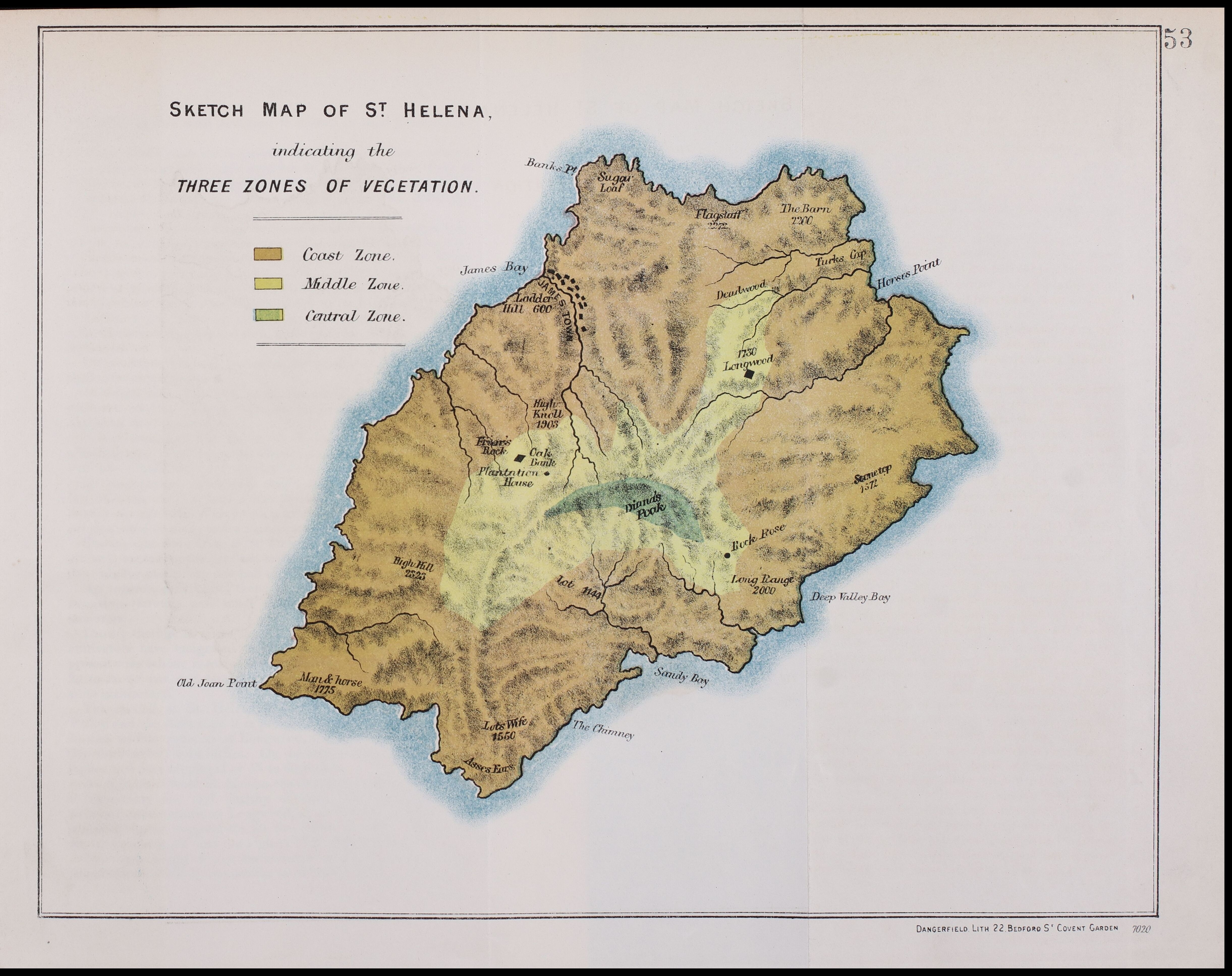 A map of St Helena