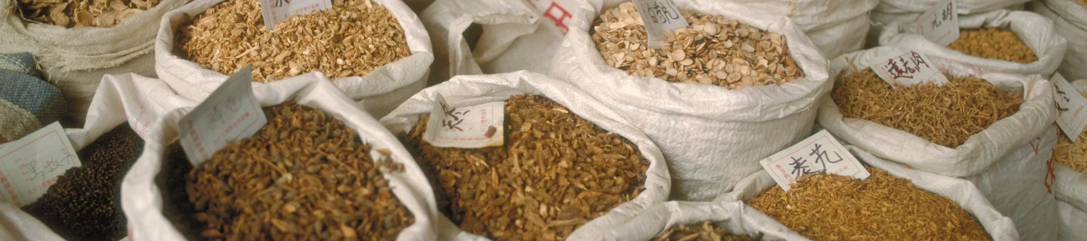 Bags of Chinese herbs