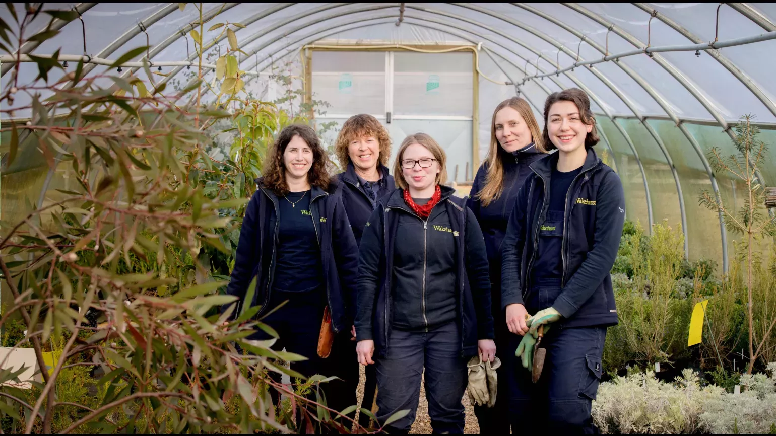 The horticultural staff in the Wakehurst nurseries