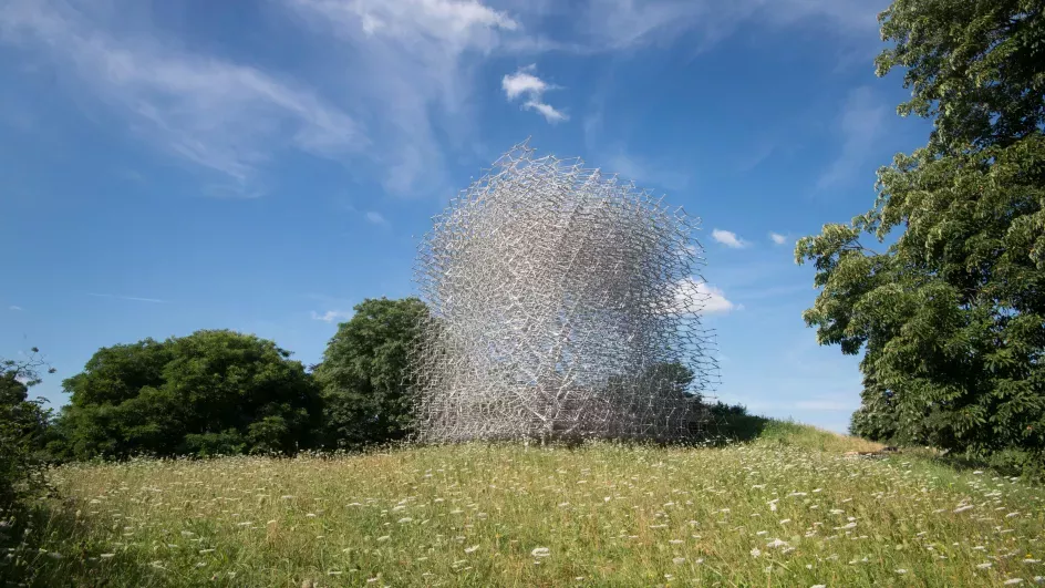 The Hive, an installation by Wolfgang Buttress, viewed from a distance