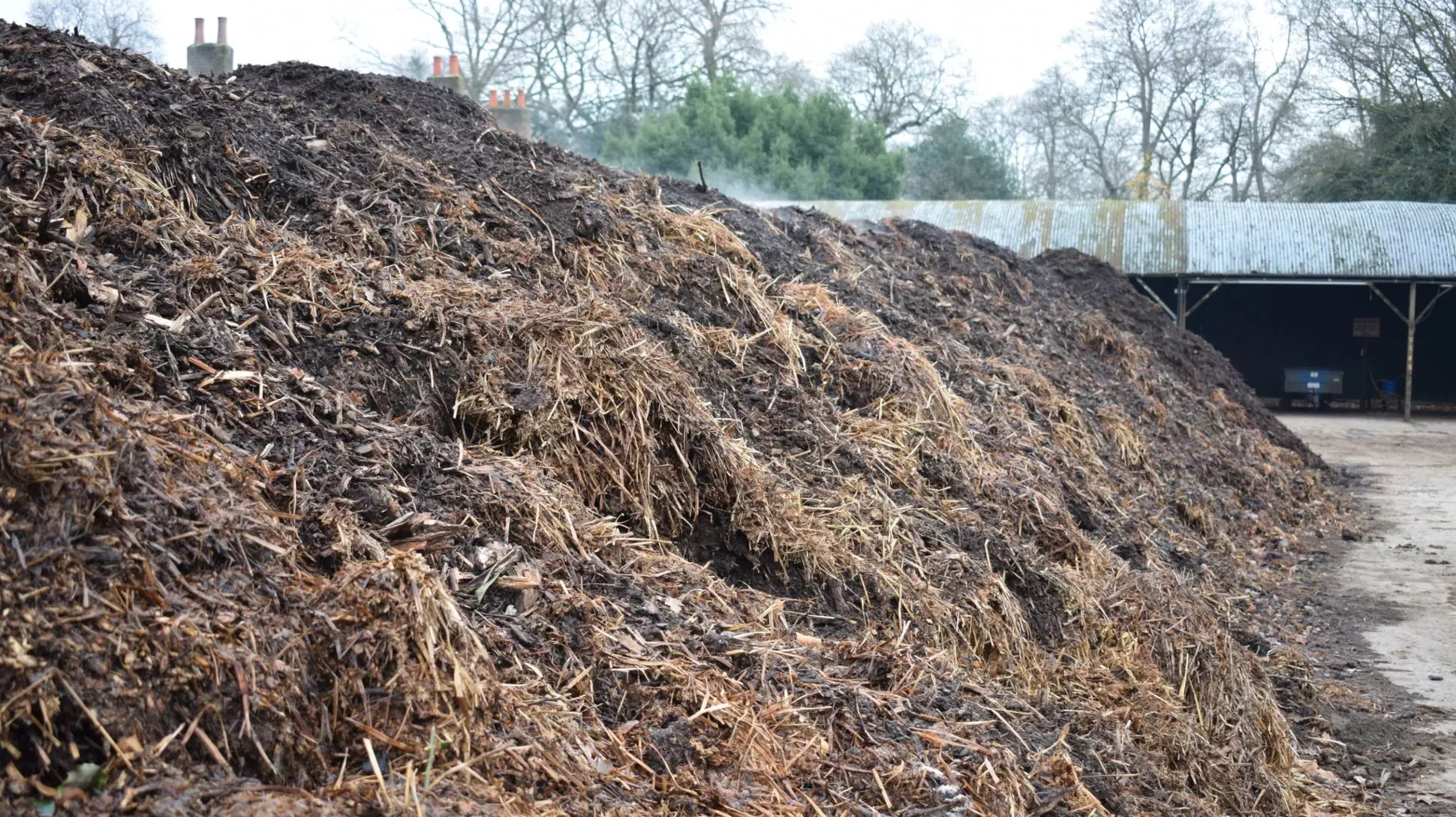 Compost being made in the Stable Yard at Kew Gardens